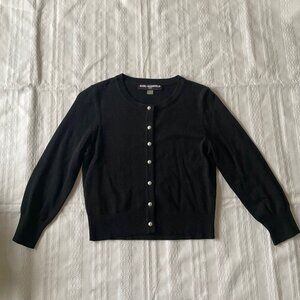 Karl Lagerfeld Paris Button-up Pearl Cardigan Chic